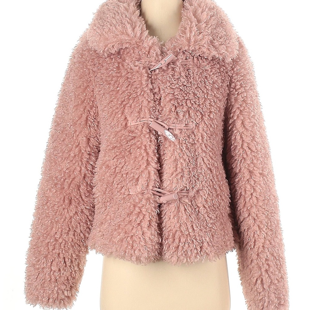 LC Cozy Pink Faux Fur Jacket XS